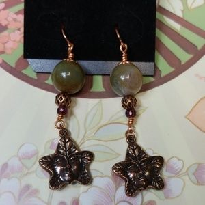 Copper French Pierced Dangle Earrings!